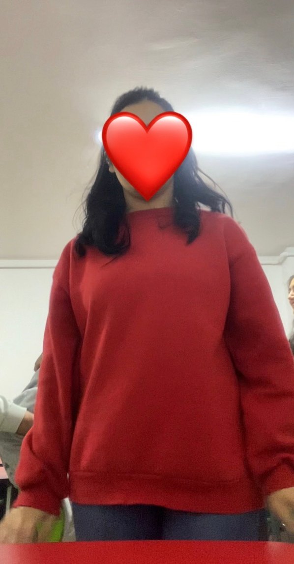 Kadın Kırmızı Uzun Kollu Sweatshirt - Görsel 4