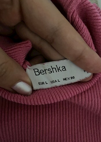 Pembe Boğazlı Örgü Kadın Kazak - Görsel 2