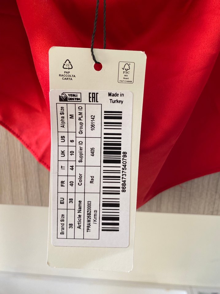 Kırmızı saten bluz - Görsel 3