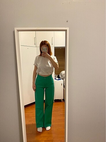 yeşil vintage jean bol paça