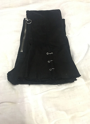 xs Beden siyah Renk Zara zincir detaylı pantolon