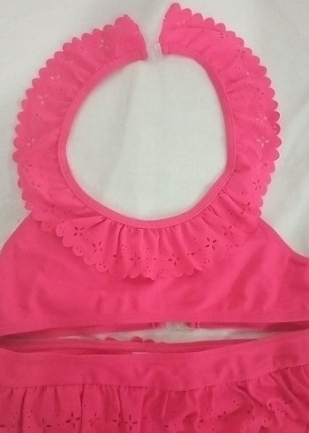 9 Yaş Beden Pembe Kız Çocuk Bohem Bikini Takımı