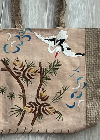 El emeği büyük bohem çanta 42-34 cm