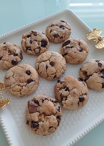 Çikolatalı cevizli Kurabiye ev yapımı - Görsel 6