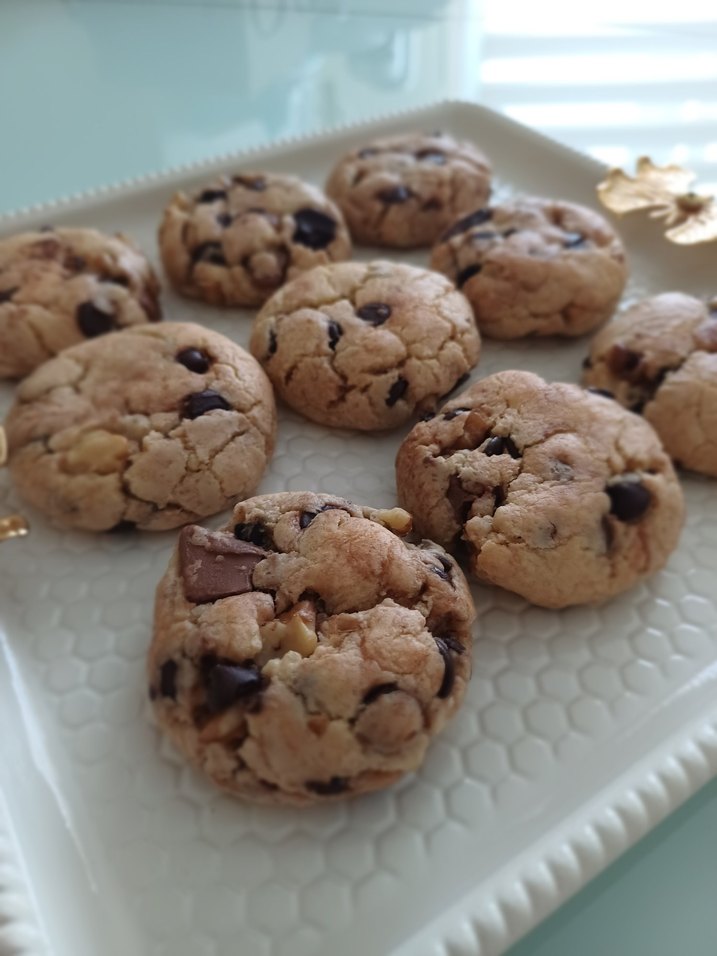 Çikolatalı cevizli  Kurabiye ev yapımı - Görsel 4