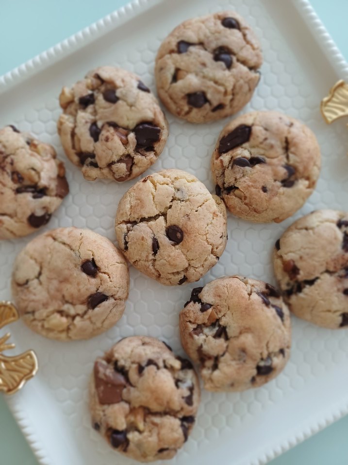 Çikolatalı cevizli  Kurabiye ev yapımı - Görsel 5