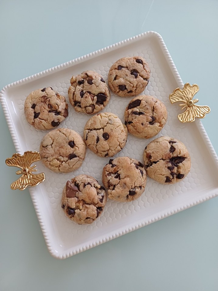 Çikolatalı cevizli  Kurabiye ev yapımı - Görsel 3