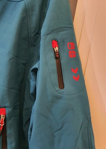 Turkuaz Fermuarlı Kadın Ceket - Görsel 3