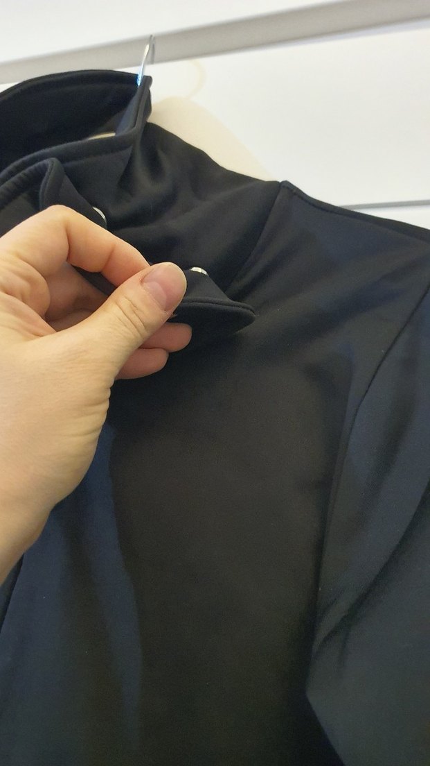 Kadın Siyah Fermuarlı Yüksek Yaka Ceket - Görsel 4