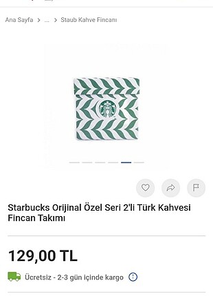 Diğer Starbucks orjinal kahve seti