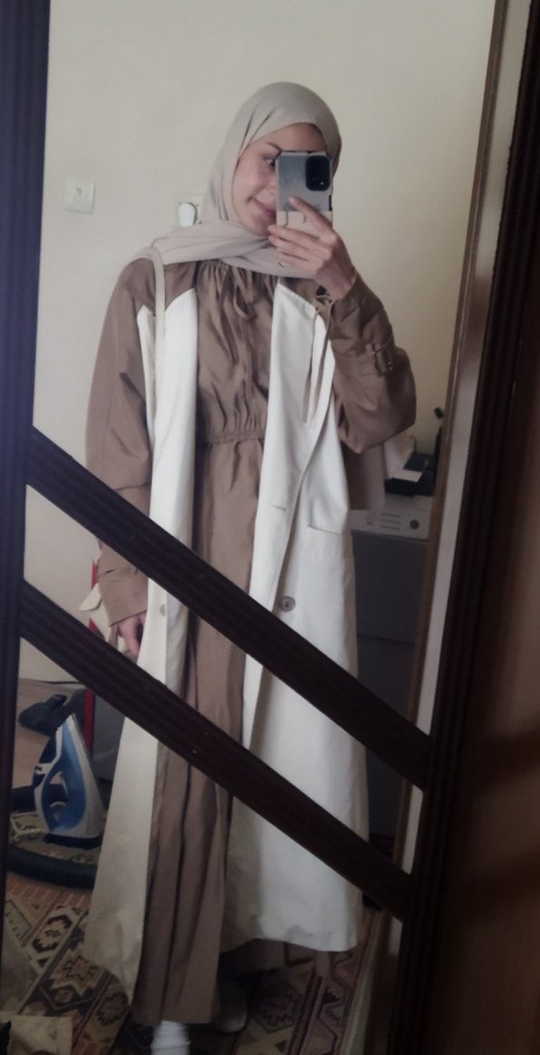 Camel Renkli Uzun Belden Kemerli Kadın Trençkot - Görsel 2