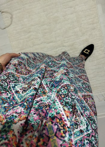 Renkli Bohem Uzun Hamile Etek - Görsel 4