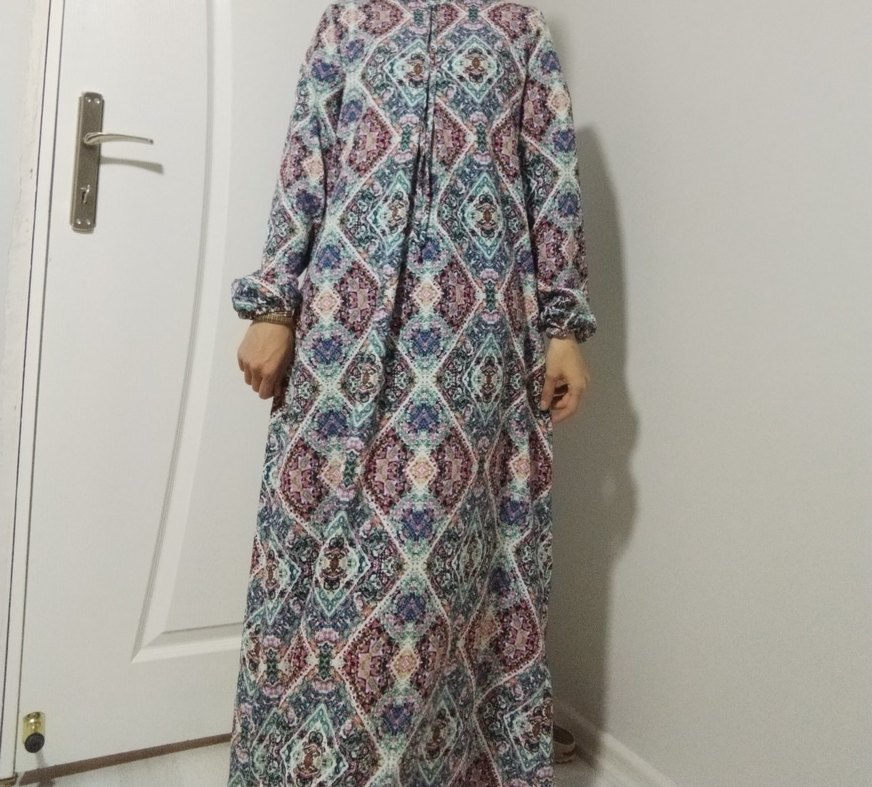 Renkli Bohem Uzun Hamile Etek - Görsel 2