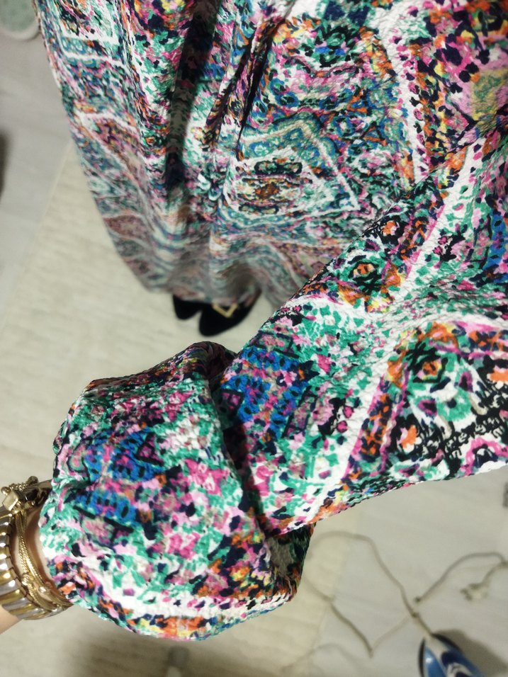 Renkli Bohem Uzun Hamile Etek - Görsel 5