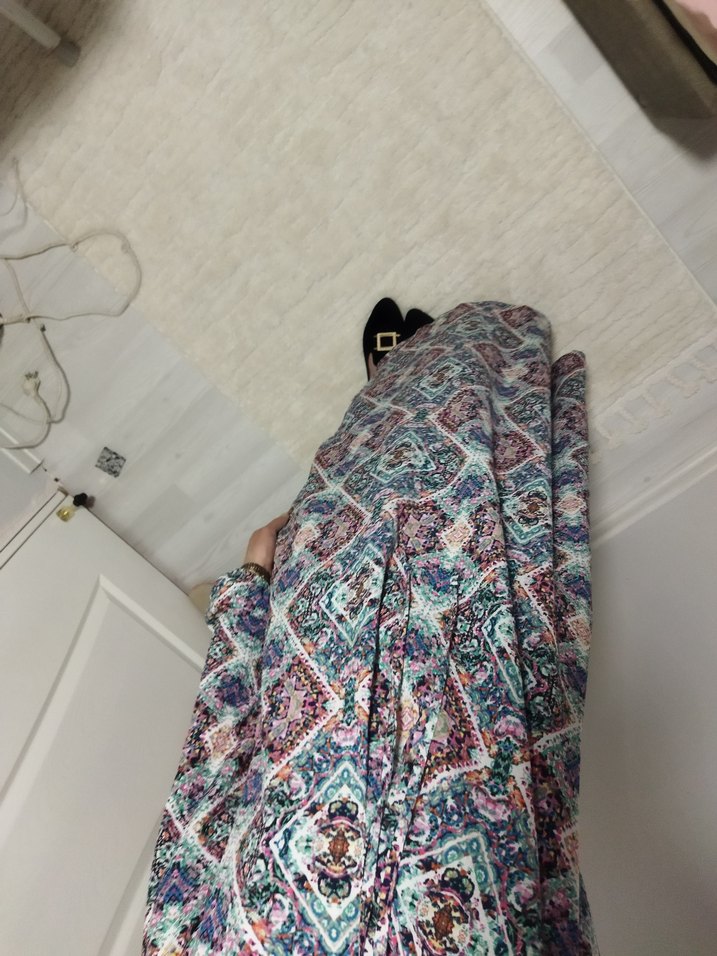 Renkli Bohem Uzun Hamile Etek - Görsel 3