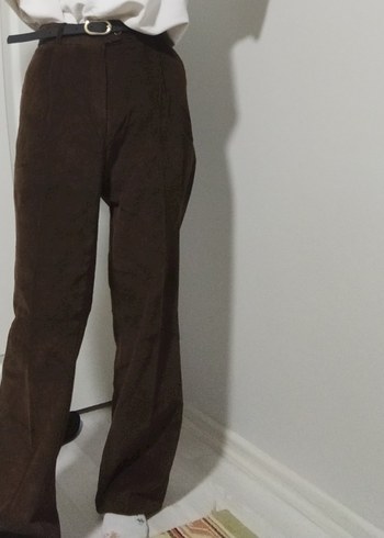 Kahverengi kadife pantolon - Görsel 6