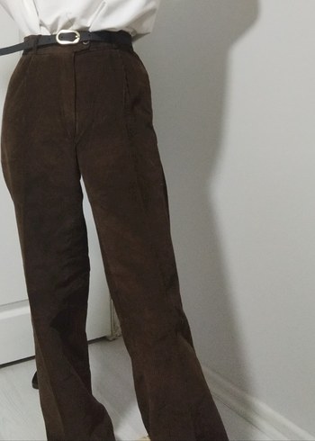 Kahverengi kadife pantolon - Görsel 4