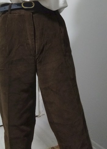 Kahverengi kadife pantolon - Görsel 5