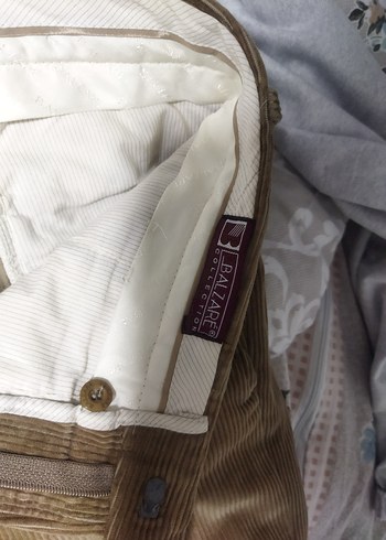 Kadın kadife Camel Renk Midi Boy Rahat Kesim Pantolon - Görsel 10