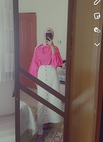 xs Beden Ekru kot etek