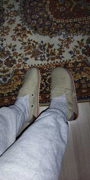 Bej terlik mantar terlik bej sandalet - Görsel 11