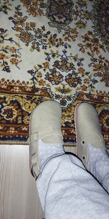 Bej terlik mantar terlik bej sandalet - Görsel 14