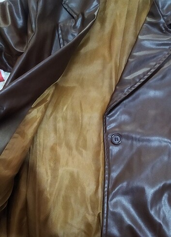 Kahverengi deri ceket - Görsel 9