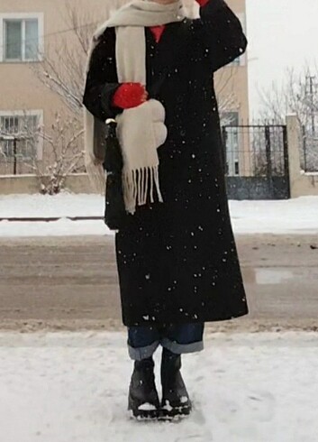 Siyah kaşe kaban - Görsel 5