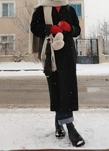 Siyah kaşe kaban - Görsel 6