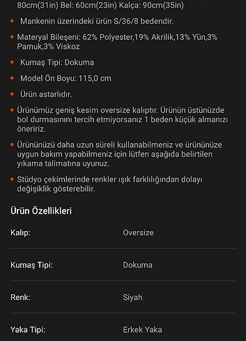 Siyah kaşe kaban - Görsel 7