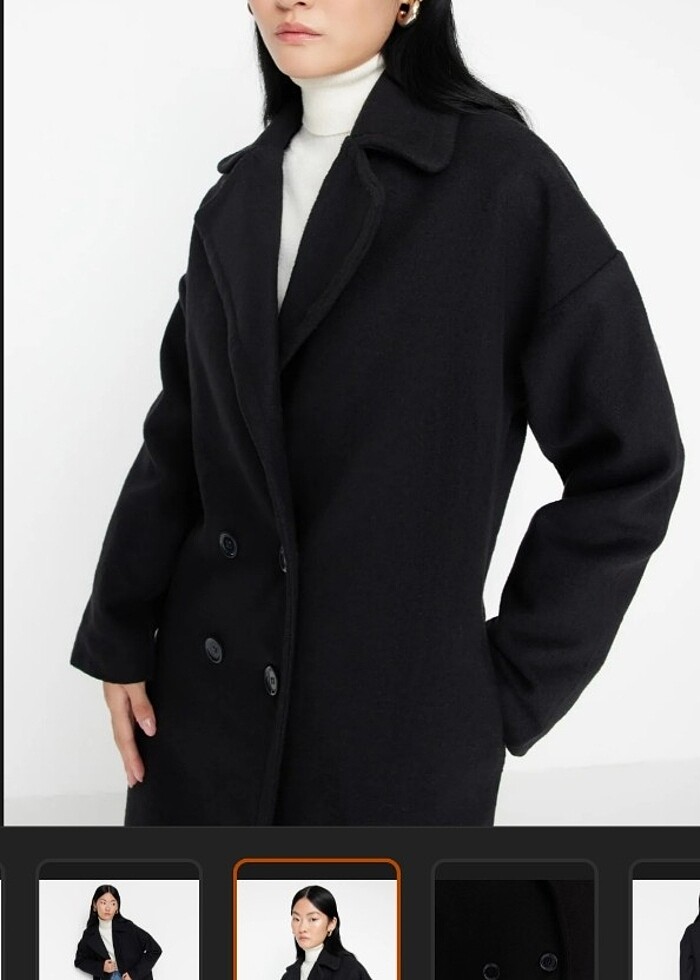 Siyah kaşe kaban - Görsel 3