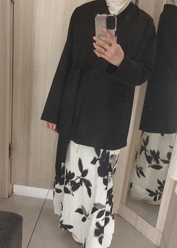 Siyah Kuşaklı Kadın Blazer Ceket - Görsel 9