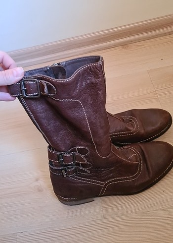 American Vintage kahverengi deri yarım çizme