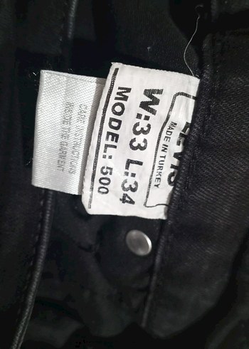 33 Beden siyah Renk Siyah Kadın Normal Kesim Denim Pantolon
