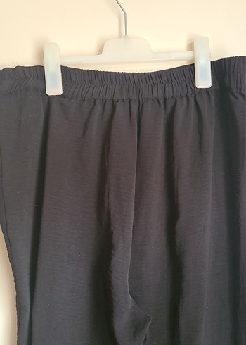 44 Beden siyah Renk Kadın Siyah Pilili Midi Kumaş Pantolon