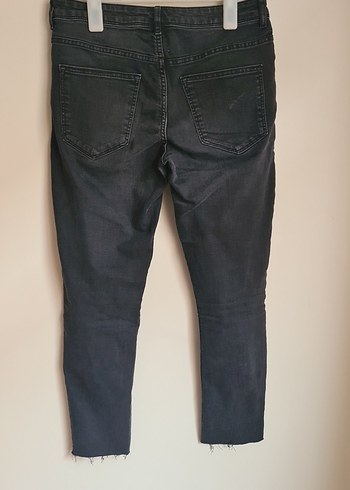40 Beden Gri Kadın Denim Skinny Jean