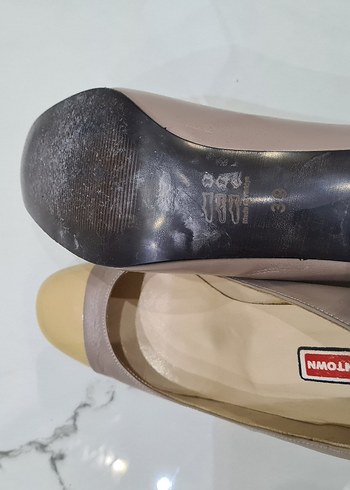 39 Beden altın Renk Bej Kadın Topuklu Stiletto - Blok Topuk