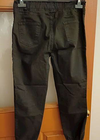 Diğer Erkek Siyah Bol Kesim Kemerli Pantolon