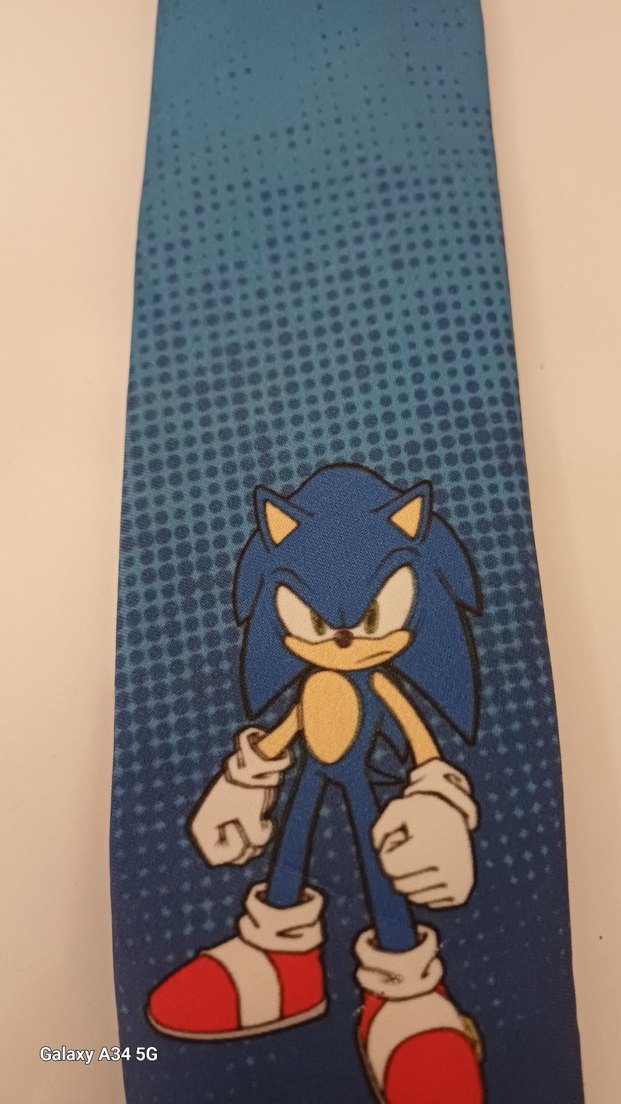 Mavi Sonic Temalı Çocuk Kravat - Görsel 2