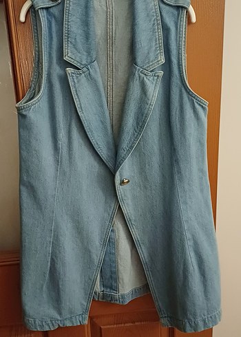m Beden mavi Renk Kadın Mavi Kolsuz Denim Ceket