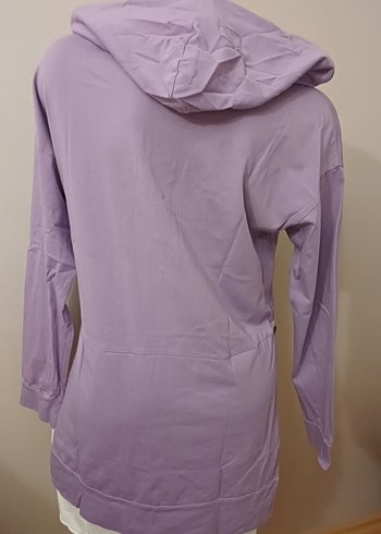 Diğer Mor Baskılı Kadın Salaş Sweatshirt