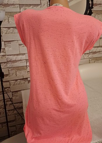m Beden Pembe bayan tişört Pullu Baskılı Pembe Tişört