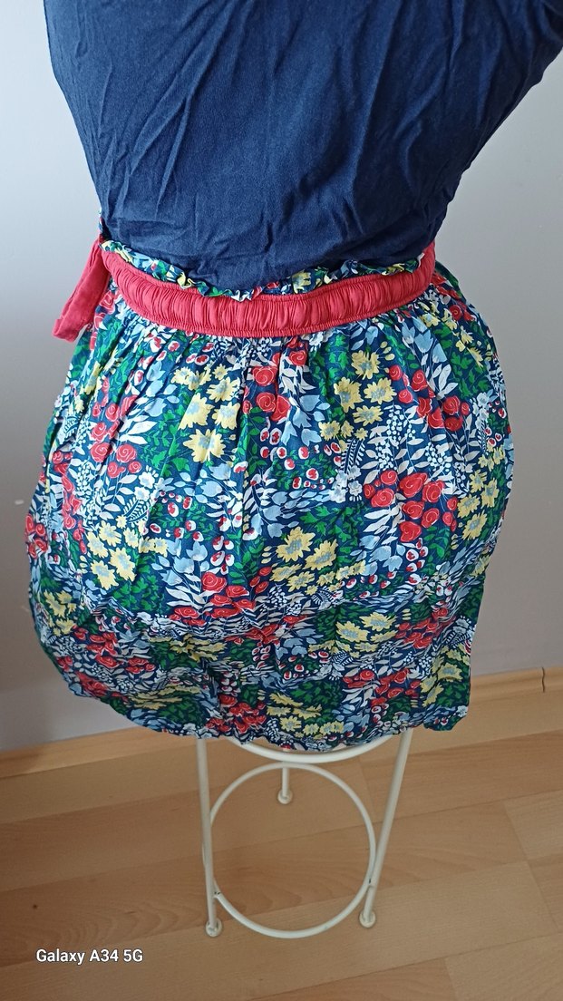 Çiçekli Renkli Mini Hamile Eteği - Görsel 5