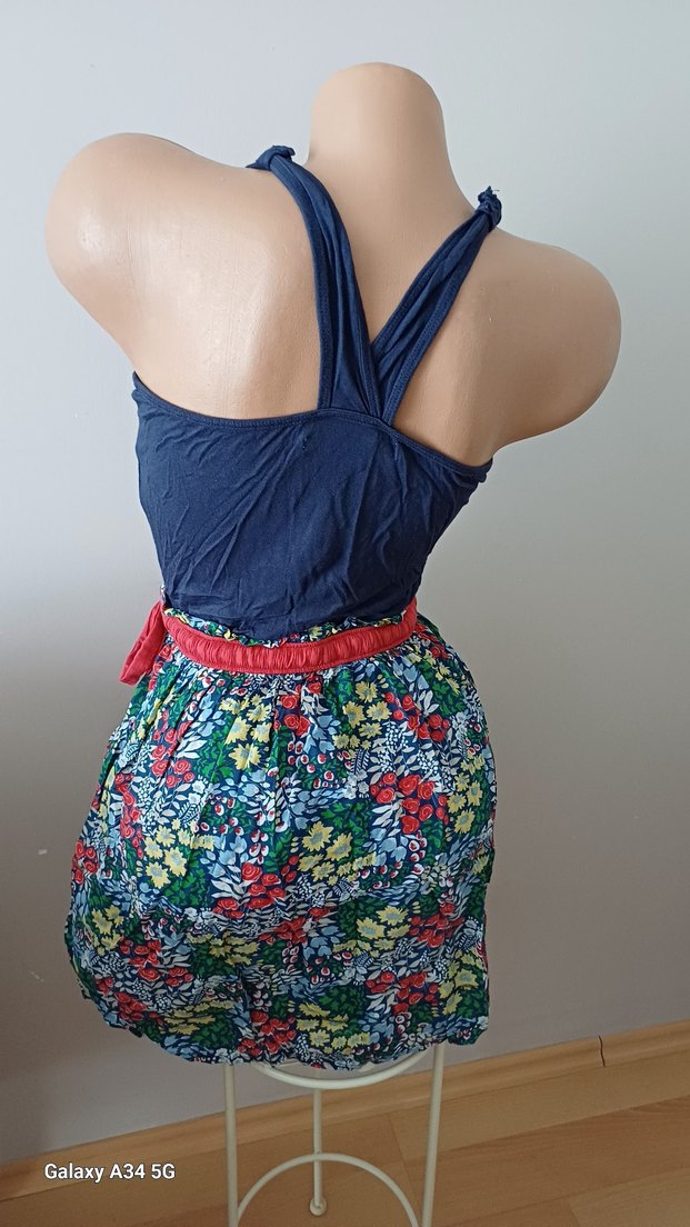 Çiçekli Renkli Mini Hamile Eteği - Görsel 4