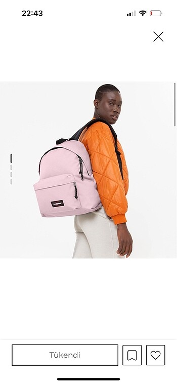  Beden Eastpak padded pak?r pembe sırt çantası