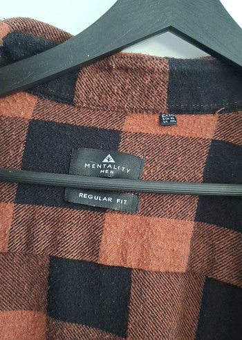 Düğmeli, Bol Kesim Kahverengi Oduncu Gömlek - Görsel 3