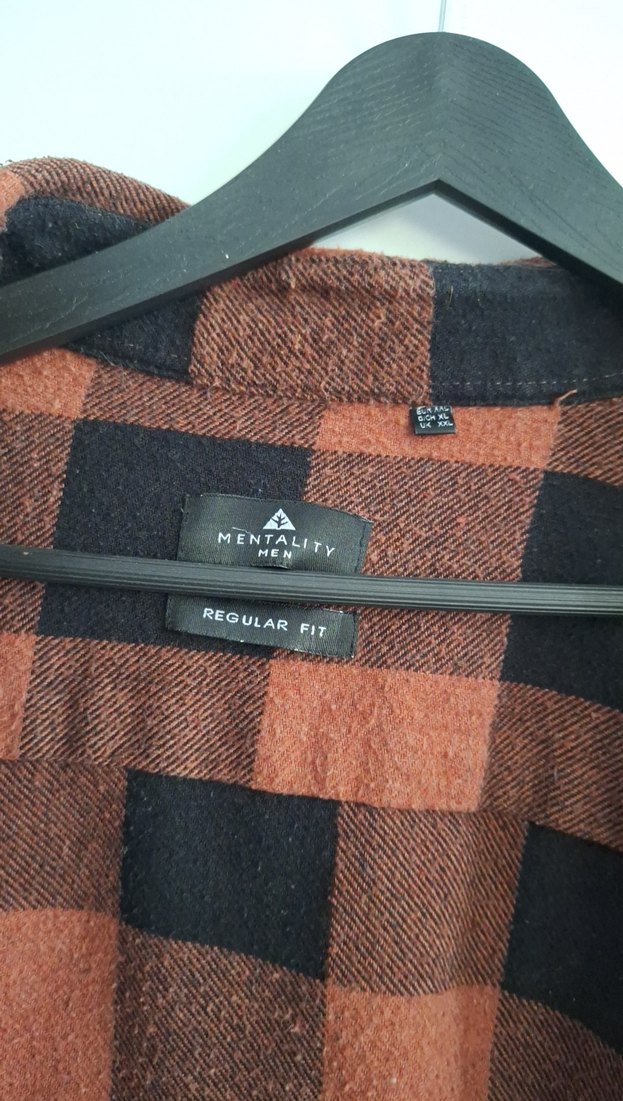 Düğmeli, Bol Kesim Kahverengi Oduncu Gömlek - Görsel 3