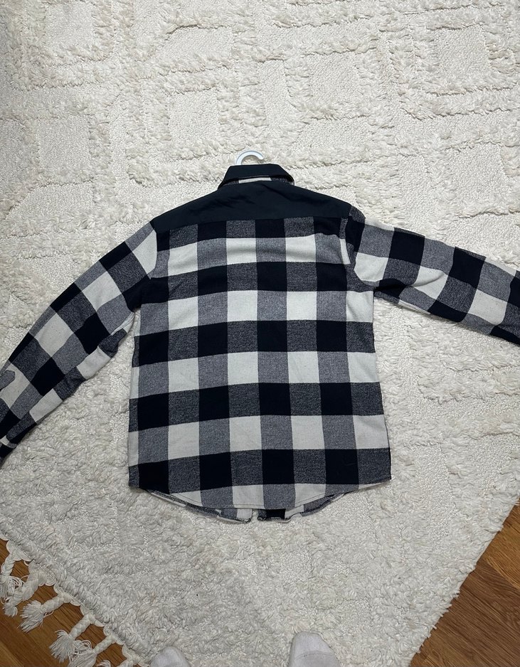 Manche Kareli Fermuarlı Erkek Gömlek - Görsel 2