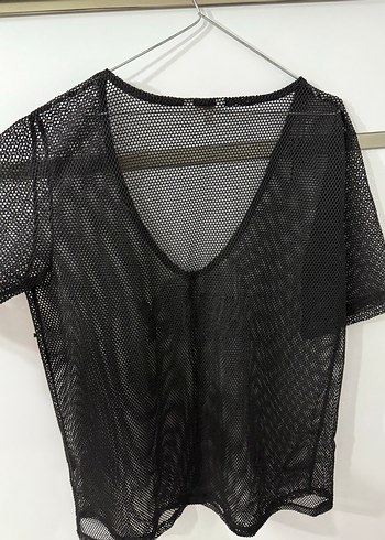 Siyah V Yaka Kadın pareo - Görsel 2