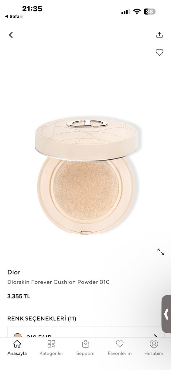 Dior Diorskin Forever Cushion Pudra 010 - Görsel 5